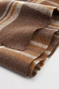 Бристольский клетчатый шарф Mango, коричневый