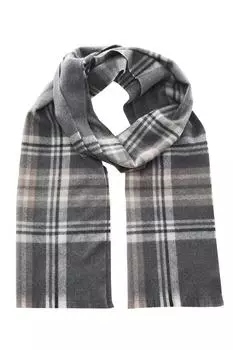 Бристольский клетчатый шарф Mango, серый