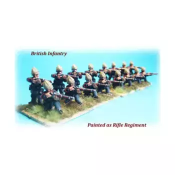 Британская пехота ведет огонь в касках, Zulu War 1897 - British (28mm)