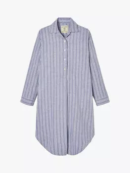 Британские боксеры Westwood Stripe, хлопковая ночная рубашка с начесом, серая