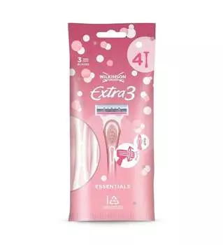 БРИТВЫ Wilkinson Sword EXTRA 3 BEAUTY ЦЕЛЬНЫЕ БРИТВЫ 4 ШТ.