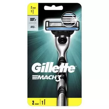 Бритва + 2 картриджа Gillette, Mach 3