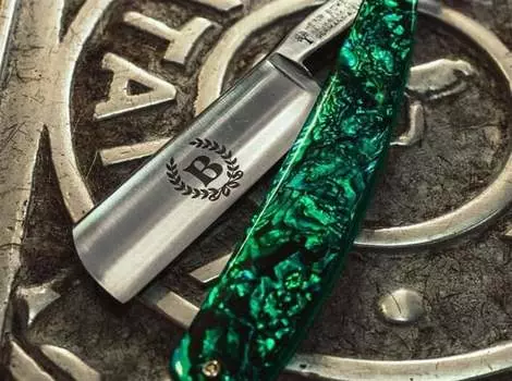 Бритва Abalone 6/8 дюйма French Point Green Boker
