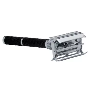 Бритва Erbe Tradition Double Edge, черная, в клетку, классическая, Markenlos