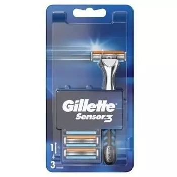Бритва Sensor3 с 3 лезвиями Gillette
