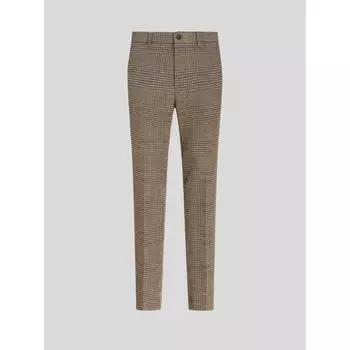 БРЮКИ ИЗ ДЖЕРСИ С УЗОРОМ В КЛЕТКУ ETRO, бежевый