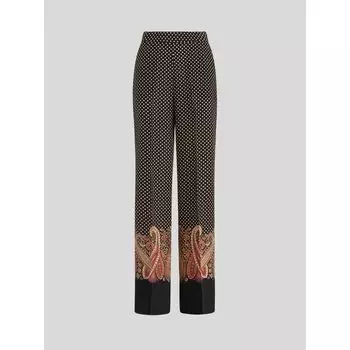 БРЮКИ ПАЛАЦЦО КРЕПДЕШИН ETRO, черный