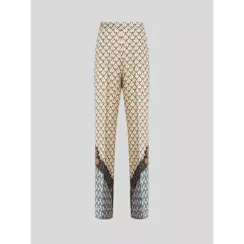 БРЮКИ ПАЛАЦЦО С ЦВЕТОЧНЫМ РИСУНКОМ ETRO, синий