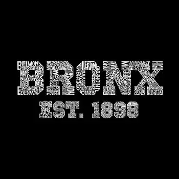 Bronx Neighborhoods — мужская футболка с рисунком Word Art LA Pop Art, черный