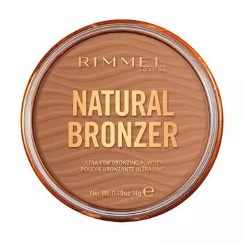 Бронзер для лица с осветляющими частицами 002 Sunbronze, 14 г Rimmel, Natural Bronzer