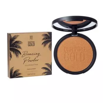 Бронзирующая пудра для лица и тела с эффектом сияния Dripping Gold, 15 гр