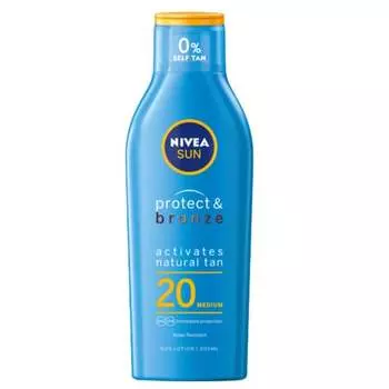 Бронзирующее молочко SPF20, 200 мл Nivea, Protect & Bronze