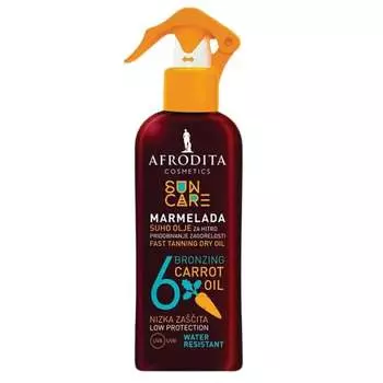 Бронзирующее морковное масло, 150 мл Afrodita, Sun Care Dry Oil SPF6