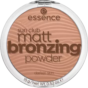 Бронзирующий оттенок Puder Sun Club Matt 02 Darker Skin Sunny 15г essence