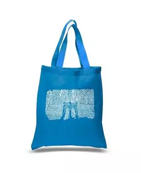 Brooklyn Bridge — маленькая большая сумка Word Art LA Pop Art, синий