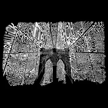 Brooklyn Bridge — мужская футболка премиум-класса Word Art LA Pop Art