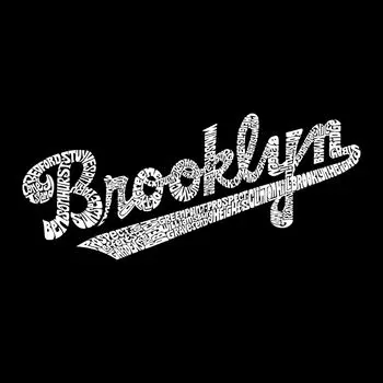 Brooklyn Neighborhoods — мужская футболка с рисунком Word Art LA Pop Art, черный