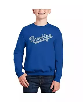 Brooklyn Neighborhoods — толстовка с круглым вырезом Big Boy's Word Art La Pop Art, черный