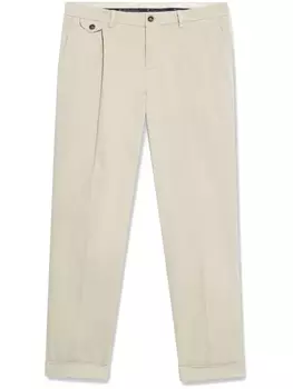 Brooks Brothers брюки чинос со складками, нейтральный