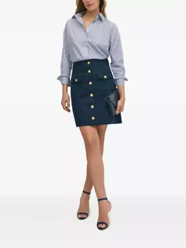 Brooks Brothers мини-юбка с пуговицами, синий