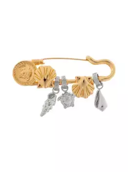Брошь Crystal Icons De La Mer VERSACE, золотой