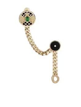 Брошь Emblem из желтого золота с бриллиантом Balmain, золотой