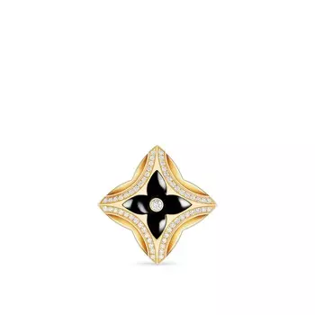 Брошь Ever Blossom, желтое золото, оникс и бриллианты Louis Vuitton, золотой