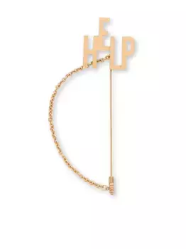 Брошь Help с цепочкой Moschino, золотой