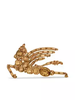 Брошь Pegaso с кристаллами ETRO, золотой