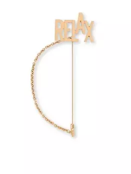 Брошь Relax с цепочкой Moschino, золотой