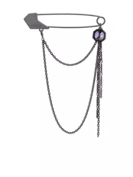 Брошь с аметистом Yohji Yamamoto, черный