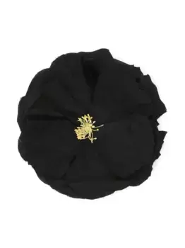 Брошь с цветочным декором DOLCE & GABBANA, черный