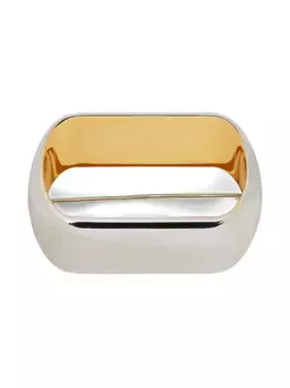 Брошь в двух тонах JIL SANDER, серебяный