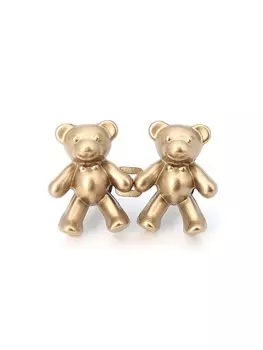 Брошь женская в форме медведя, золотой