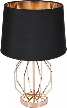 BRUBAKER Настольная или прикроватная лампа с винтажным узором в виде сетки - современная настольная лампа с металлическим основанием - высота 45 см, золотисто-черный