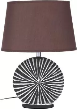 BRUBAKER настольная лампа прикроватная лампа коричневая, двухцветное керамическое основание, матовая отделка - высота 36 см, коричневый