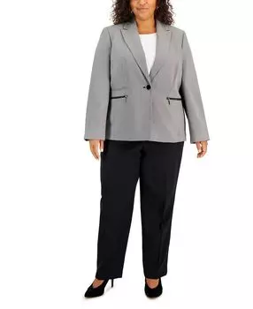 Брючный костюм больших размеров с карманом на молнии Le Suit, мульти