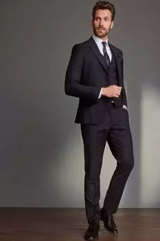 Брючный костюм в шотландскую клетку Signature Empire Mills Next, синий