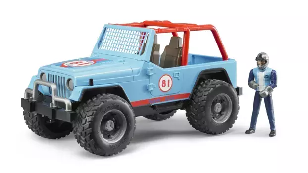 Bruder Jeep Cross Country Racer синий с гонщиком