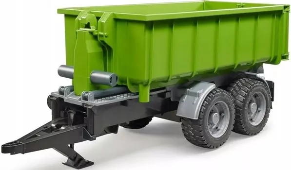 Bruder, Прицеп с крюковым контейнером для тракторов, зеленый, 02035
