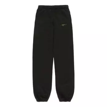 Брюки 2018-19fw street style cotton logo pants Off-White, черный