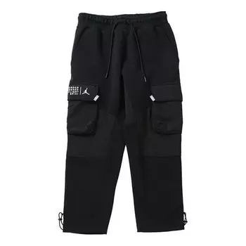 Брюки 23 engineered mens knit sports casual pants black Air Jordan, черный