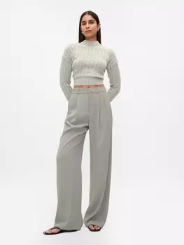 Брюки 365 с высокой посадкой Gap, серый