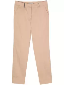 Брюки 4718 строгого кроя Peserico, коричневый