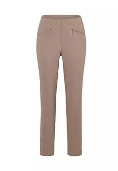 Брюки 7/8-SUPER-STRETCH-SCHLUPF GOLDNER, серо-коричневый