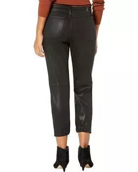 Брюки 7 For All Mankind Coated Side Tuck Joggers, цвет Coated Black