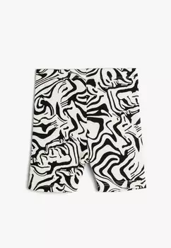 Брюки ABSTRACT PRINT ELASTIC WAISTBAND, Leggings Koton, черный