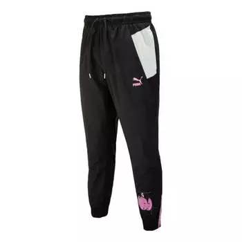 Брюки ac milan pants 'black' Puma, черный