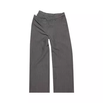Брюки Acne Studios Deconstructed Pinstripe Trousers Grey Melange, серый