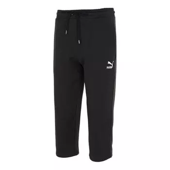 Брюки active woven 3/4 pants 'black white' Puma, черный